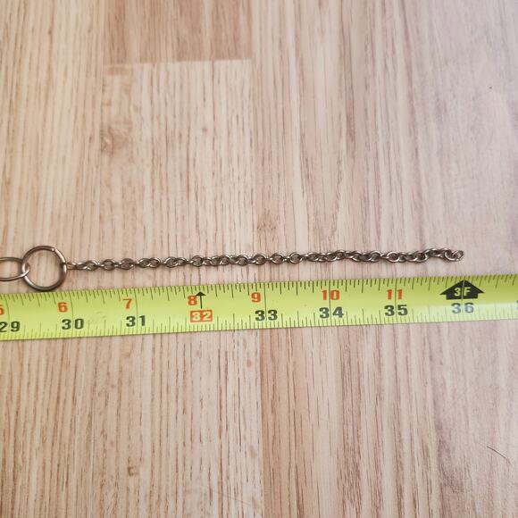 Gold Tone Open Circle Link Chain Statement Necklace 36" Opera Length Geometric - Picture 2 of 8